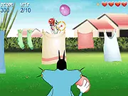 OGGY Food Face Off free online game, Oggy the cat and cockroaches fighting, cartoon action game