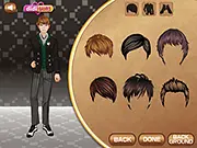 Posh Couple Holiday Dress Up game screen. Shauna and George in elegant clothing, packing for a luxury vacation. Free online fashion game.