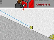 Insert Coin arcade game screenshot, play free online precision game on PlayArcadeHub, avoid red obstacles