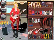 Screenshot of Street Guitar Performance online game, fashion and dress-up game for girls