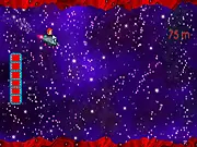 Screenshot of Space Fly online game, free arcade tapping game with a spaceship