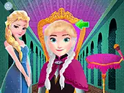 Anna Rejuvenation online game screenshot, play free magical makeover game with Elsa and Anna