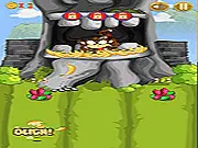 A group of animated monkey heroes defending a jungle temple treasure from an invading line of enemies in the free online tower defense game Monkey Temple