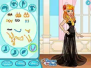 Met Ball Punk Fashion dress up game featuring a stylized celebrity character in an extravagant punk-themed gown on a red carpet