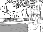 Future Girlfriend free online game screenshot featuring the main characters Hannah, John, and Clarice in a visual novel scene.