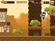 Screenshot of Wild West Run online game, free endless runner game with a cowboy character