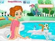 Hot Spring Spa free online facial, makeup, and dress-up game screenshot
