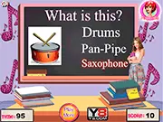 Violetta Music Quiz free online game logo, featuring the main character Violetta with musical notes and symbols.