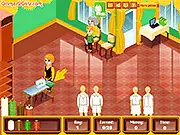 Tessa the Uniform Tailor time-management game screenshot, kids ordering school uniforms, sewing machine game