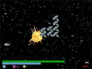 The Intergalactic Bounty Hunter game screenshot, space combat, bounty hunter ship shooting enemies, play free online space shooter