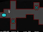 Inversia online game screenshot showing a small character in a dark, futuristic-looking platforming level with gravity arrows
