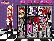 An Emo Sweetheart girl wearing a stylish, high-scoring combination of dark and plaid clothing in the free online dress-up game