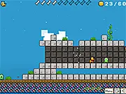 Rob and Aliens free online game screenshot, dog fighting aliens, collecting bones and cookies, action arcade game