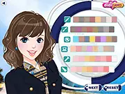 Navy Costume Dress Up online game featuring two girls in stylish navy and sailor-themed outfits