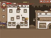 Wolfgang Fights The Future free online action game screenshot - Wolfgang character using his Crazy Violin limit break ability against multiple enemies