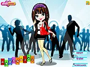 Dancing Queen Dress Up online fashion game character and wardrobe