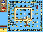 Pirate Wars free online game, naval combat, place mines to blow up enemy ships, Bombman style