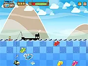 Blue Creatures free online game screenshot, capturing blue creatures and defending them in an exotic water habitat