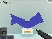 Machine Gun Art free online game screenshot, a canvas being destroyed by machine gun bullets for creative destruction