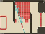 Achtung Wurst free online game screen showing the spinning sausage character with laser beams blasting a red block on PlayArcadeHub