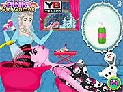 Monster Girl Hair Salon free online game showing a cute vampire girl getting her hair styled