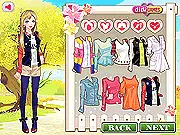 Under the Sunshine 2 free online dress up game showing two best friends, Sarah and Ella, in stylish, sunny outfits for a park visit on PlayArcadeHub