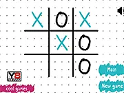 Tic Tac Toe Dots free online game showing the 3x3 grid with X and O marks and line and dot decorations