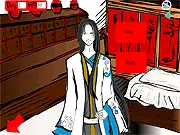 Where Adabanas Grow free online game screenshot - a character in ancient Chinese clothing standing in a beautiful garden