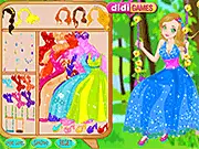 Flying High Princess free online dress up game, showing a young princess in a stylish, comfortable outfit, ready to play on a swing.