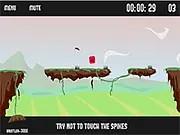 Crimson & Stache free online hardcore platformer game. Jump over spikes and wall jump to finish levels fast on PlayArcadeHub.