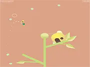 The little tree spirit character flying around to collect glowing energy orbs to help a large, growing tree in the free online game