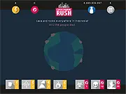 Catastrophe Rush game screenshot showing a planet being hit by a meteor strike or a major natural disaster