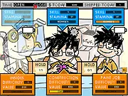 Screenshot of Toy Titan, a factory management clicker game with colorful toy production lines and worker icons on PlayArcadeHub.