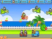 Garfield's Fighting Planes free online game screenshot, retro shoot 'em up action