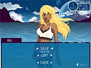 Kaleidoscope Dating Sim free online visual novel, main character Cero with mysterious girls in a dream world