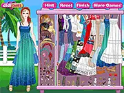 Bohemian Girl Dressup game screenshot featuring a girl styled in a Boho-chic outfit with a flowy dress, headband, and layered accessories on PlayArcadeHub
