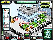 Tower Tank Destruction isometric tower defense game free online, turrets destroying tanks