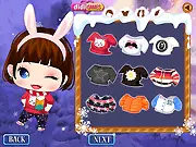 Dress up the cute children in The Happy Family 1 free online game for their winter vacation