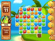 Bright, colorful shells being matched on a beach-themed puzzle board in the free online game Shellshock Match 3