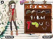 Curls Fashion free online dress up game - two young women, Matilda and Sue, wearing fashionable winter clothing and coats