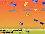 Tiny Bird Adventure Online free game, arcade survival game, fly and eat smaller birds, PlayArcadeHub