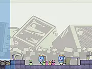 Play Oodlegobs free online strategy game commanding a digital swarm to defeat a rival in the mainframe