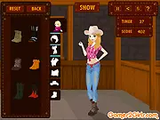 Play Horse Show Dress Up free online, a styling game where you bathe the horse Linda and dress jockey Patti for a famous horse show.