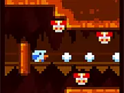 Ice Beak free online game, penguin or bird character freezing a monster, solving a puzzle with ice blocks, action-puzzle genre