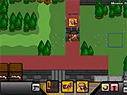 Screenshot of Bro Team game showing the three heroes, Brutus, Ryu, and Ocelot, standing on a complicated tactical puzzle level.
