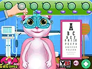 Talking Angela Eye Doctor free online game. Angela getting her blurry vision checked and corrected with lenses.