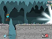 Play Indi Smurf free online endless runner game, helping the Smurf collect coins and jump over the chasm to escape the cave.