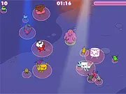 These Lumps Adventure Time free online game, Lumpy Space Prince dancing and bumping characters off the disco floor