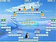 Frozen Fruits online game, free penguin adventure, collect frozen fruit, winter platformer