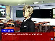 School Time with EXO Dating Game online, K-Pop visual novel, school romance simulation free game